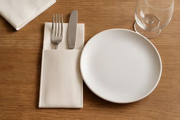 Bestekzakjes met servetten: een complete tafelsetting